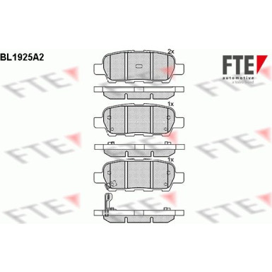 FTE | Bremsbelagsatz, Scheibenbremse | 9010511