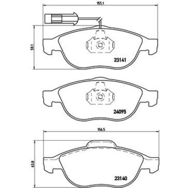 Brembo | Bremsbelagsatz, Scheibenbremse | P 23 114