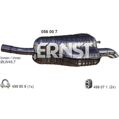 Ernst | Endschalldämpfer | 056007