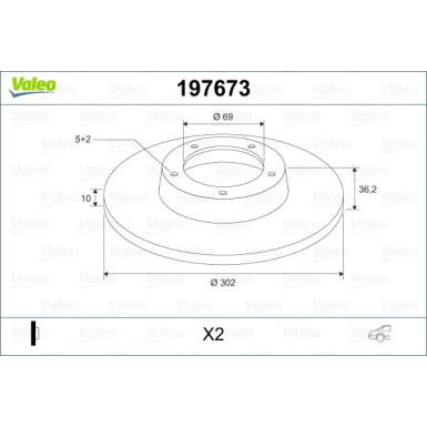 Valeo | Bremsscheibe | 197673