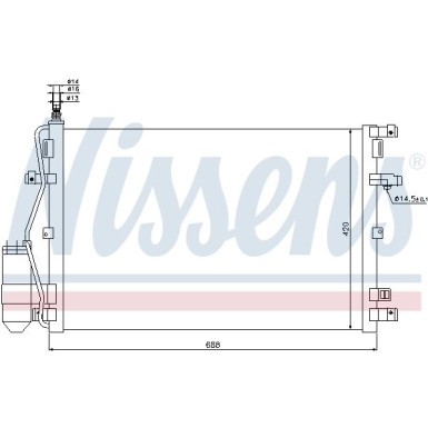 Nissens | Kondensator, Klimaanlage | 94937