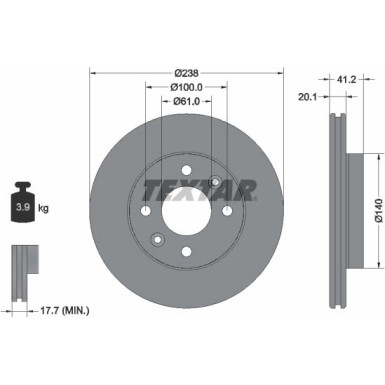 Textar | Bremsscheibe | 92036203