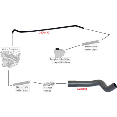 Metzger | Kühlerschlauch | 2420432