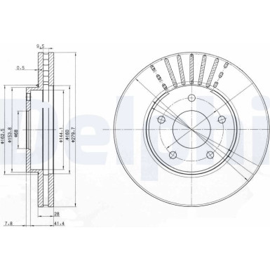 Delphi | Bremsscheibe | BG3816