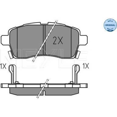 Meyle | Bremsbelagsatz, Scheibenbremse | 025 228 5015