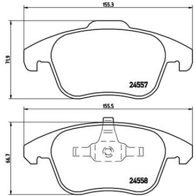 Brembo | Bremsbelagsatz, Scheibenbremse | P 61 086