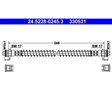 ATE | Bremsschlauch | 24.5228-0245.3