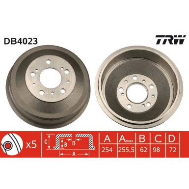 TRW | Bremstrommel | DB4023