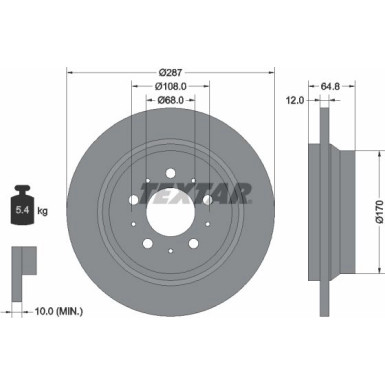 Textar | Bremsscheibe | 92100703