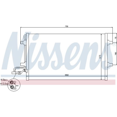 Nissens | Kondensator, Klimaanlage | 940154