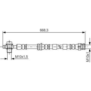 BOSCH | Bremsschlauch | 1 987 481 693