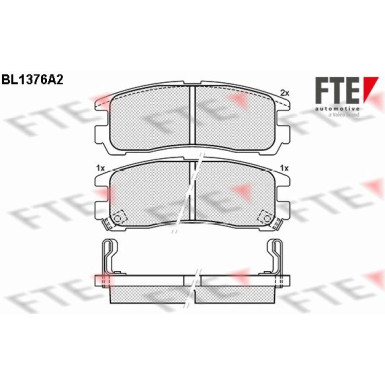 FTE | Bremsbelagsatz, Scheibenbremse | 9010153