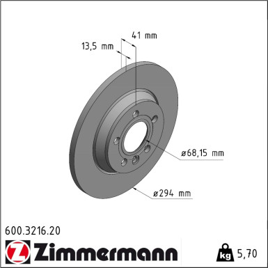 Zimmermann | Bremsscheibe | 600.3216.20