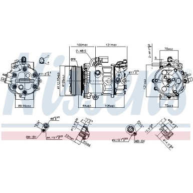 Nissens | Kompressor, Klimaanlage | 890659