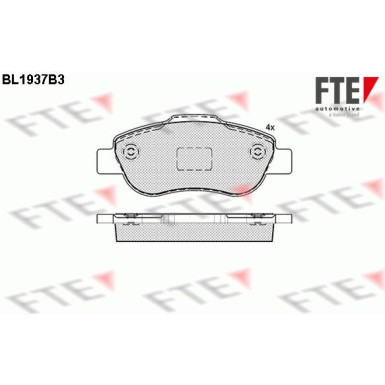 FTE | Bremsbelagsatz, Scheibenbremse | 9010527