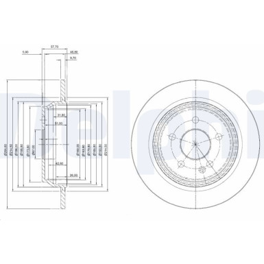 Delphi | Bremsscheibe | BG3969