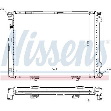 Nissens | Kühler, Motorkühlung | 62732A