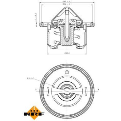 NRF | Thermostat, Kühlmittel | 725080