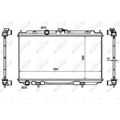 NRF | Kühler, Motorkühlung | 53386