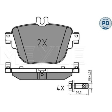 Meyle | Bremsbelagsatz, Scheibenbremse | 025 227 9217/PD