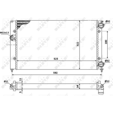 NRF | Kühler, Motorkühlung | 529501