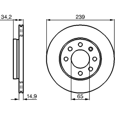 BOSCH | Bremsscheibe | 0 986 479 B42