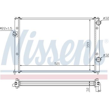 Nissens | Kühler, Motorkühlung | 652511