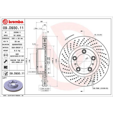 Brembo | Bremsscheibe | 09.D930.11