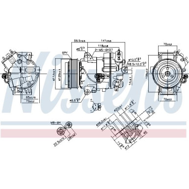 Nissens | Kompressor, Klimaanlage | 890263