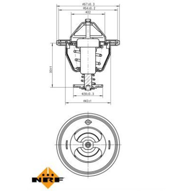 NRF | Thermostat, Kühlmittel | 725111