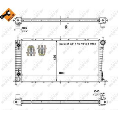 NRF | Kühler, Motorkühlung | 56035