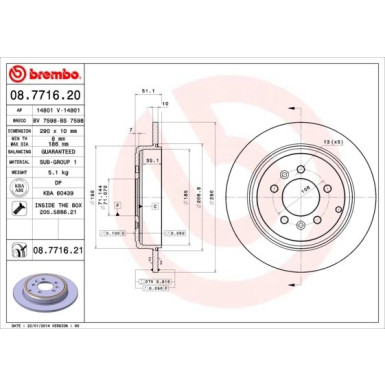 Brembo | Bremsscheibe | 08.7716.21