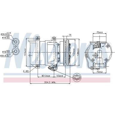 Nissens | Kompressor, Klimaanlage | 89108