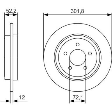 BOSCH | Bremsscheibe | 0 986 479 A53