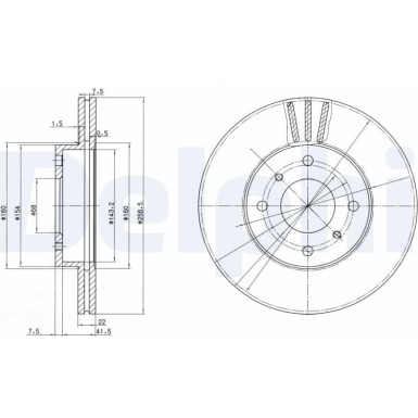 Delphi | Bremsscheibe | BG2567