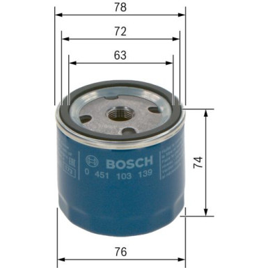 BOSCH 0 451 103 139 Ölfilter