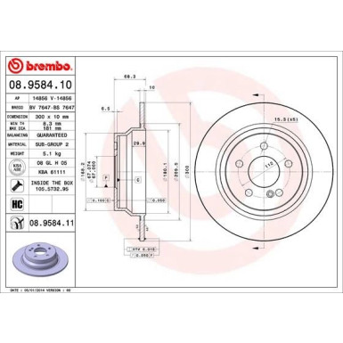 Brembo | Bremsscheibe | 08.9584.11