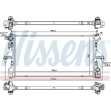 Nissens | Kühler, Motorkühlung | 606171