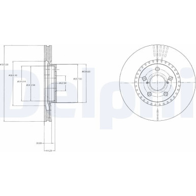 Delphi | Bremsscheibe | BG9074