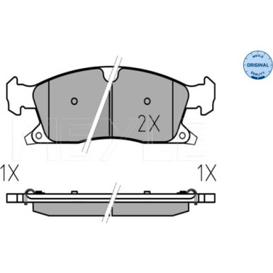 Meyle | Bremsbelagsatz, Scheibenbremse | 025 251 9021