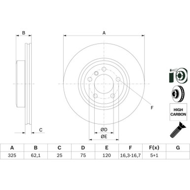 BOSCH | Bremsscheibe | 0 986 479 348