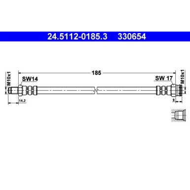 ATE | Bremsschlauch | 24.5112-0185.3