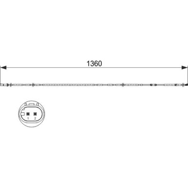 BOSCH | Warnkontakt, Bremsbelagverschleiß | 1 987 473 518