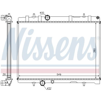 Nissens | Kühler, Motorkühlung | 63605A