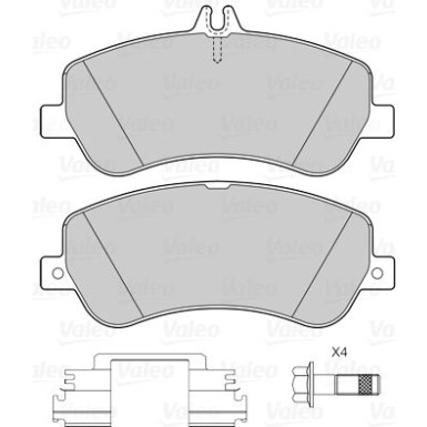 Valeo | Bremsbelagsatz, Scheibenbremse | 601389