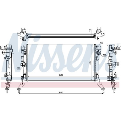 Nissens | Kühler, Motorkühlung | 637619