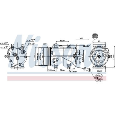 Nissens | Kompressor, Klimaanlage | 89452