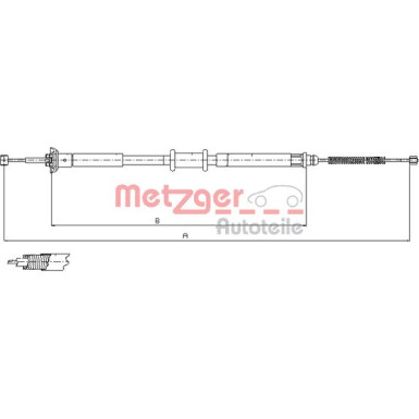 Metzger | Seilzug, Feststellbremse | 12.0715