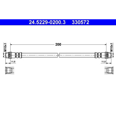 ATE | Bremsschlauch | 24.5229-0200.3