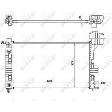 NRF | Kühler, Motorkühlung | 54718